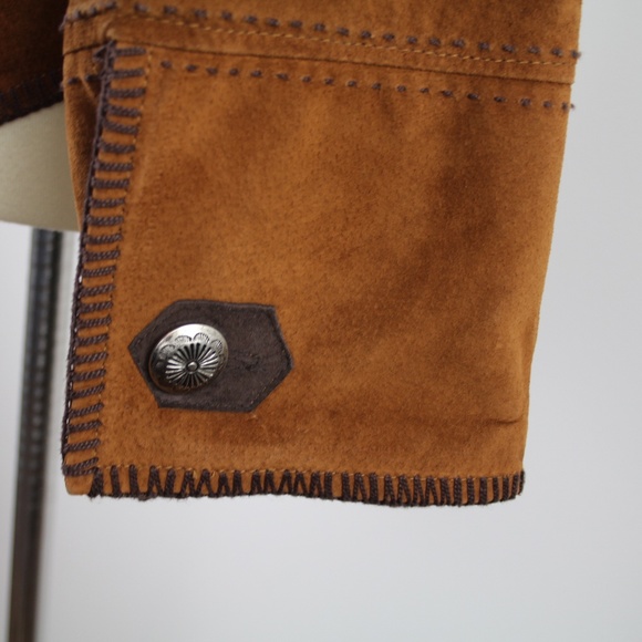 Tasha Polizzi For T.P. Saddleblanket & Co. Copper Suede Leather Jacket M - Picture 6 of 8